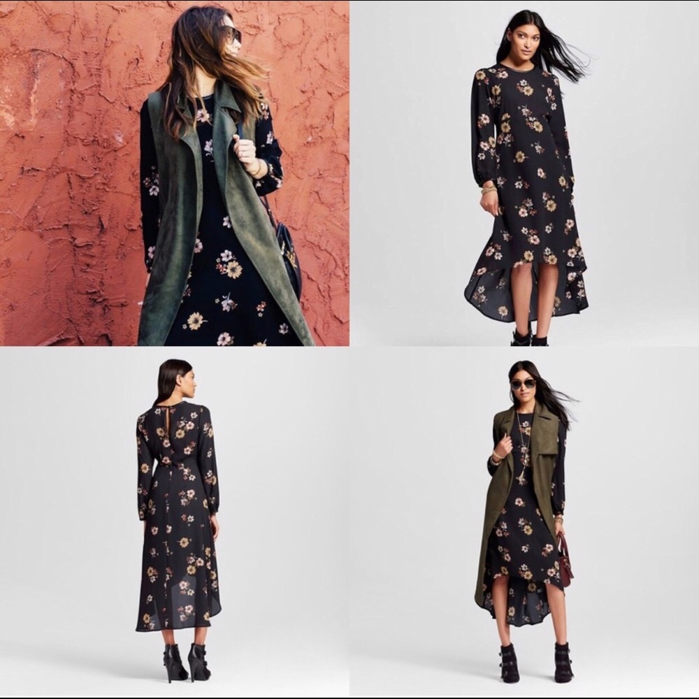 🌺Long Sleeve Crepe Dress